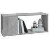 vidaXL Mueble para TV madera contrachapada gris hormig&oacute;n 80x24x32 cm