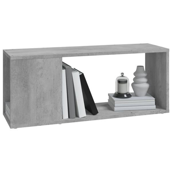 vidaXL Mueble para TV madera contrachapada gris hormig&oacute;n 80x24x32 cm
