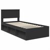 vidaXL Estructura de cama Negro 90 x 200 cm Madera de ingenier&iacute;a