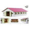 Kids Globe Establo de caballos con 9 boxes 1:32 rosa 610188