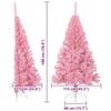 vidaXL &Aacute;rbol de Navidad Artificial Preiluminado Rosa 180 cm PVC