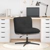 vidaXL Silla de oficina giratoria de tela negra