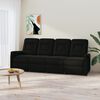 vidaXL Sill&oacute;n reclinable de masaje de 4 plazas tela microfibra negro