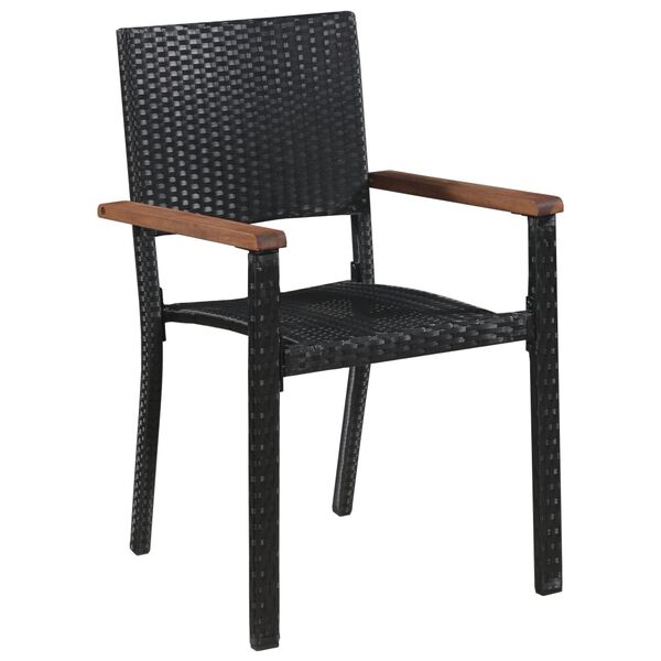 vidaXL Juego de comedor para jard&iacute;n 7 piezas negro