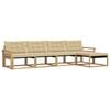 vidaXL Conjunto de sof&aacute;s de exterior 5 uds. y Beige