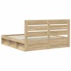 vidaXL Estructura de cama Sonoma 180 x 200 cm Madera de pino macizo