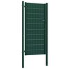 vidaXL Puerta de valla de PVC y acero 100 x 124 cm verde