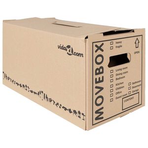 vidaXL Caja de Mudanza 20 uds. Natural 59 x 31,5 x 31,5 cm Cart&oacute;n