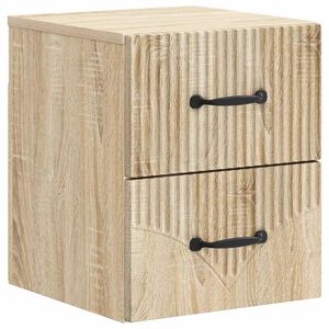 vidaXL Mesita de Noche de Pared Roble Sonoma 34,5 x 33 x 40 cm