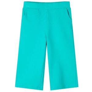 Pantalón infantil con perneras anchas verde menta 116