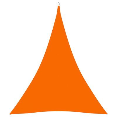 vidaXL Toldo de vela triangular de tela oxford naranja 4x5x5 m