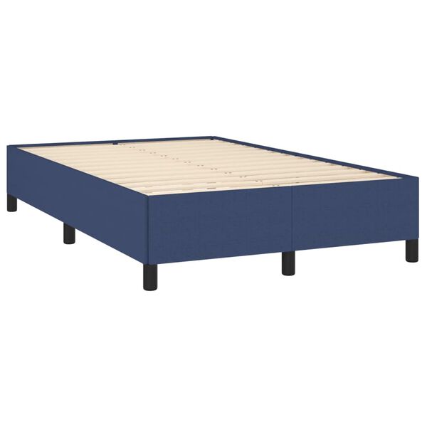 vidaXL Cama box spring con colch&oacute;n tela azul 120x190 cm