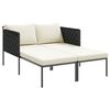 vidaXL Tumbona con cojín 2-persona Antracita 115 x 153 x 69.5cm Acero