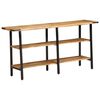 vidaXL Mesa consola de madera maciza de mango 140x35x70 cm