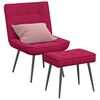 vidaXL Sill&oacute;n de relax con reposapi&eacute;s terciopelo rojo tinto
