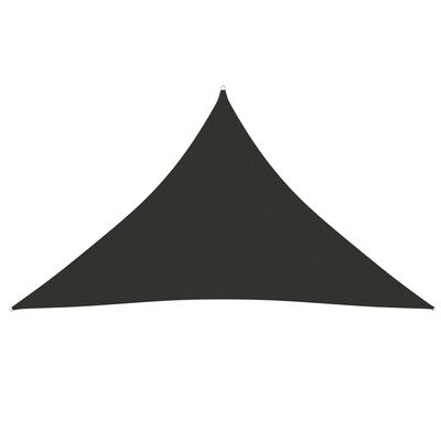 vidaXL Toldo de vela triangular tela Oxford gris antracita 5x5x6 m