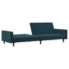 vidaXL Sof&aacute; cama de 2 plazas terciopelo azul