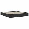 vidaXL Cama con almacenamiento Negro 200 x 200 cm Madera de ingenier&iacute;a