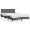 vidaXL Estructura de cama Dover de tela gris oscuro 137x190 cm