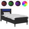 vidaXL Estructura de cama Negro 80 x 200 cm Cuero sint&eacute;tico