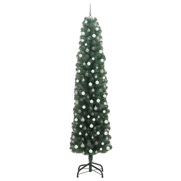 vidaXL &Aacute;rbol de Navidad artificial Verde 240 cm PVC, Acero y Pl&aacute;stico