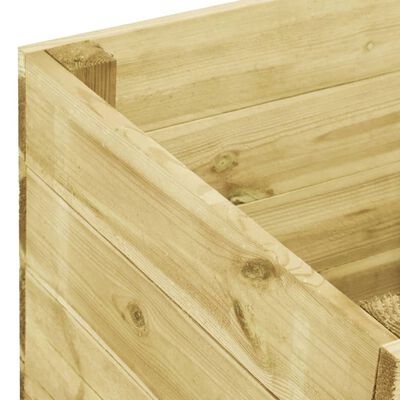 vidaXL Arriate de madera de pino impregnada 450x150x54 cm
