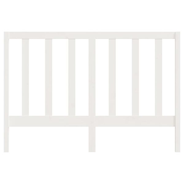 vidaXL Cabecero de cama madera maciza de pino blanco 126x4x100 cm