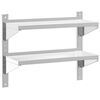 vidaXL Estante de pared acero inoxidable plateado 75x30x60 cm