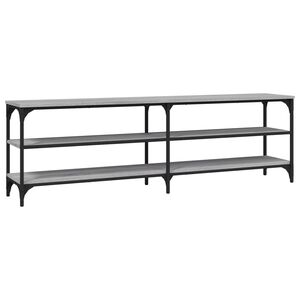 vidaXL Mueble de TV madera contrachapada gris Sonoma 160x30x50 cm