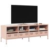 vidaXL Mueble para TV acero laminado en fr&iacute;o rosa 135x39x43,5 cm