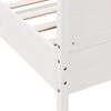 vidaXL Estructura de cama sin colch&oacute;n madera maciza blanca 90x190 cm