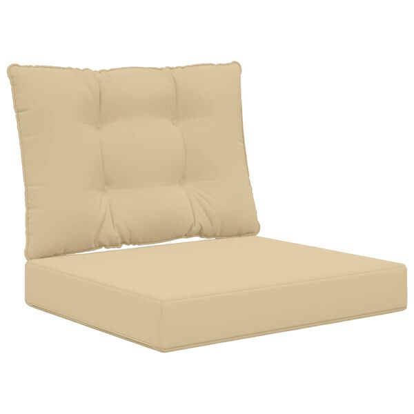 vidaXL Coj&iacute;n para sof&aacute; de exterior 2 pcs Beige Poli&eacute;ster