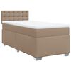 vidaXL Cama box spring con colch&oacute;n cuero sint&eacute;tico capuchino 80x200 cm