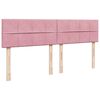 vidaXL Cama box spring con colch&oacute;n terciopelo rosa 180x200 cm