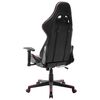 vidaXL Silla de gaming de cuero sint&eacute;tico negro y rojo tinto