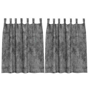 vidaXL Cortinas de Terciopelo 2 uds. Gris 140 x 140 cm Terciopelo