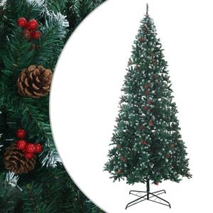 vidaXL &Aacute;rbol de Navidad artificial 500 cm PVC y Acero Verde y blanco