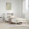 vidaXL Cama con estanter&iacute;a sin colch&oacute;n madera maciza blanca 75x190 cm