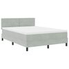 vidaXL Cama Box Spring LED con LED Gris Claro 140 x 190 cm Terciopelo