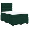 vidaXL Cama box spring con colch&oacute;n terciopelo verde oscuro 120x190 cm