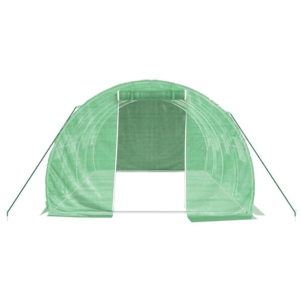vidaXL Invernadero con estructura de acero verde 12 m² 4x3x2 m