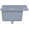 vidaXL Fregadero lavabo de pared resina gris 50x35x24 cm