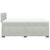 vidaXL Cama box spring con colch&oacute;n terciopelo gris claro 120x200 cm
