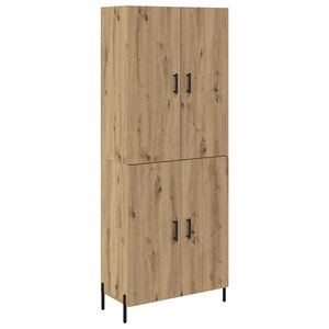vidaXL Alacena Roble artesanal 69,5 x 34 x 180 cm Madera contrachapada