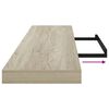 vidaXL Estantes flotantes pared 4 uds MDF color roble 120x23,5x3,8 cm