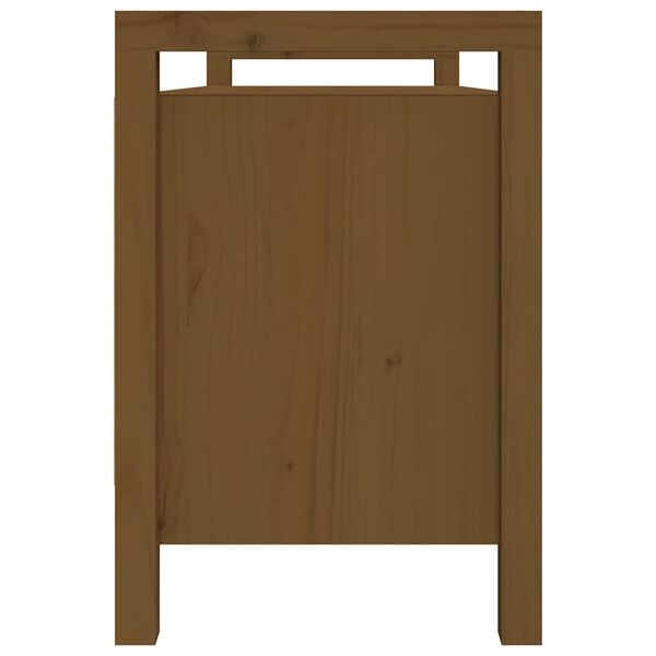 vidaXL Banco de recibidor madera maciza pino marr&oacute;n miel 110x40x60 cm