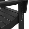 vidaXL Silla Adirondack Plegable Negro 74.5 x 80.5 x 90cm HDPE
