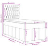 vidaXL Cama box spring con colch&oacute;n tela color crema 90x190 cm
