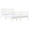 vidaXL Estructura de cama sin colch&oacute;n madera maciza blanca 120x190 cm