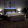 vidaXL Cama box spring con colch&oacute;n tela gris taupe 180x200 cm